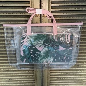 Ulta Beauty plastic tote bag and makeup bag